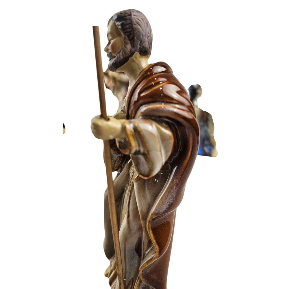 Vintage Nativity‎ Set, 10 Piece Ceramic, Religious Christmas Holiday Decor